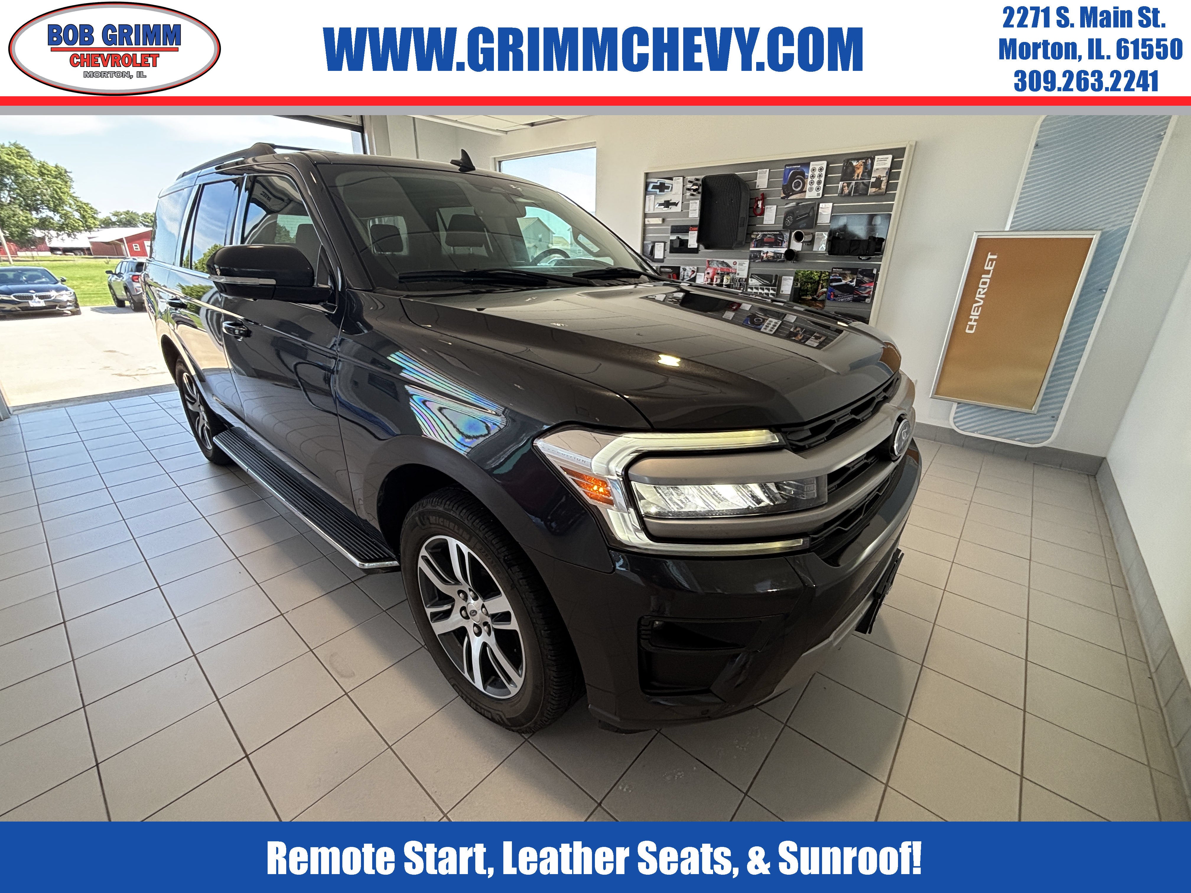 2022 Ford Expedition XLT in Gray — front three-quarter view