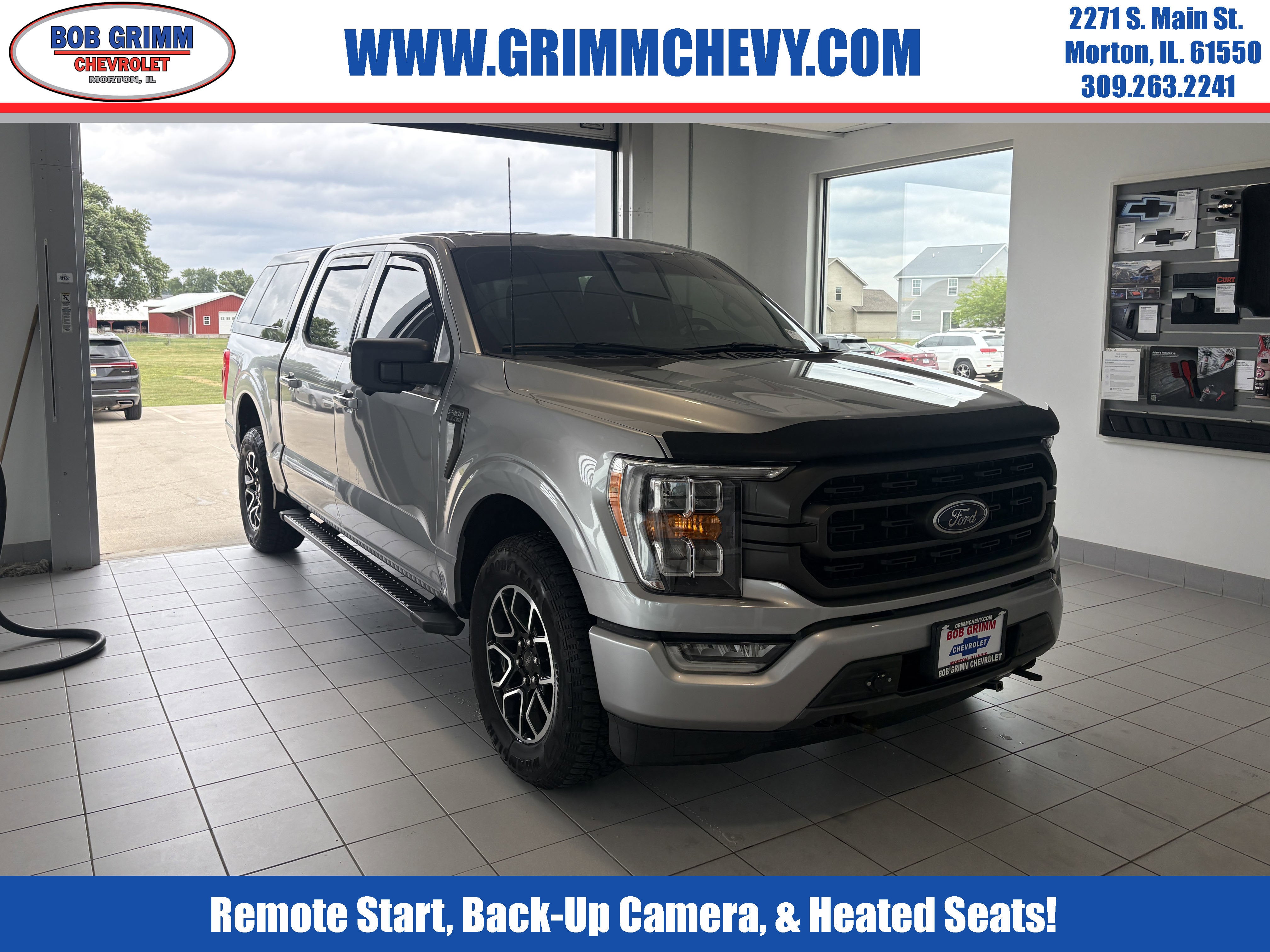 2023 Ford F-150 XLT in Silver — front three-quarter view