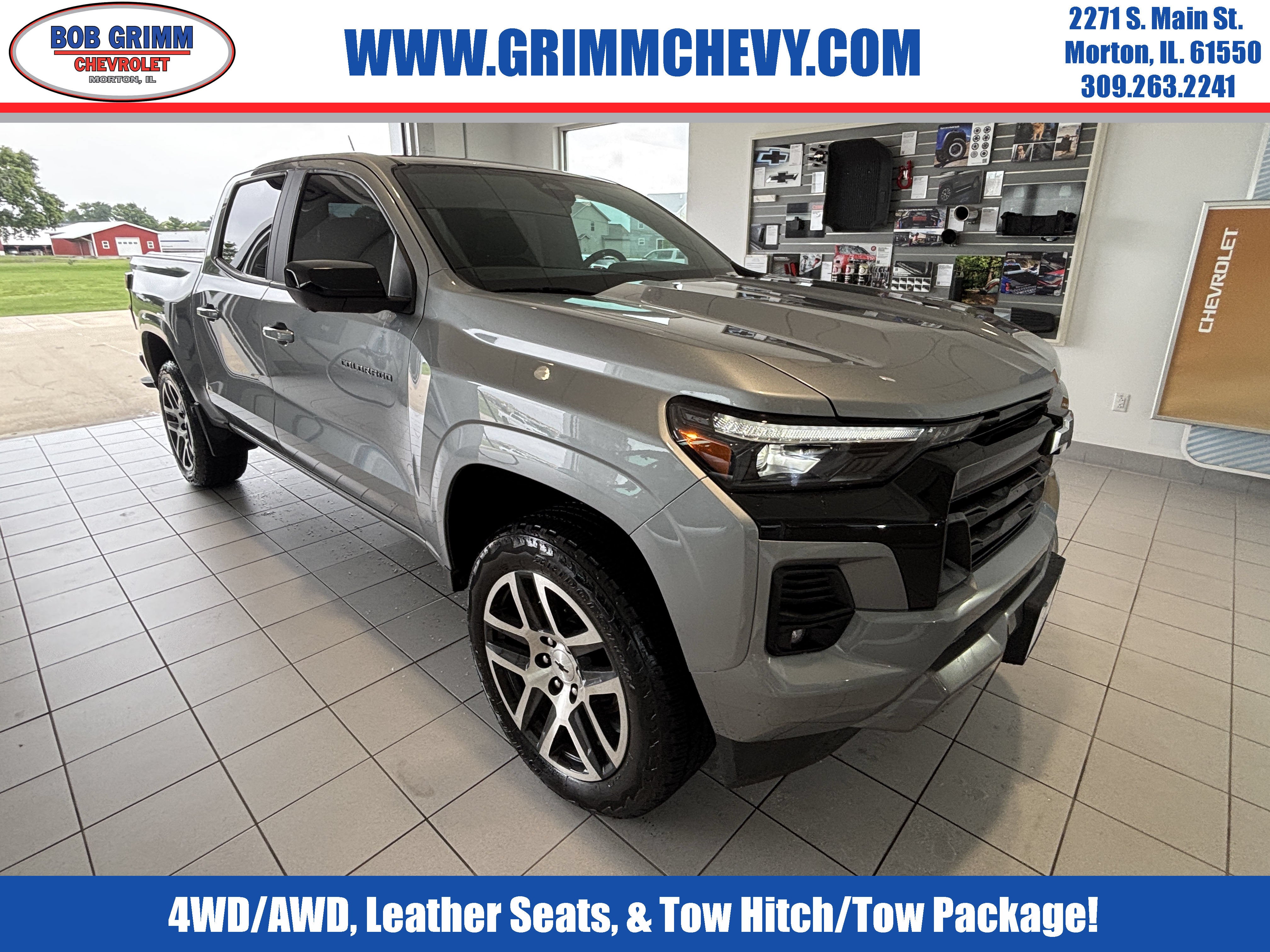 2024 Chevrolet Colorado Z71 in Sterling Gray Metallic — front three-quarter view