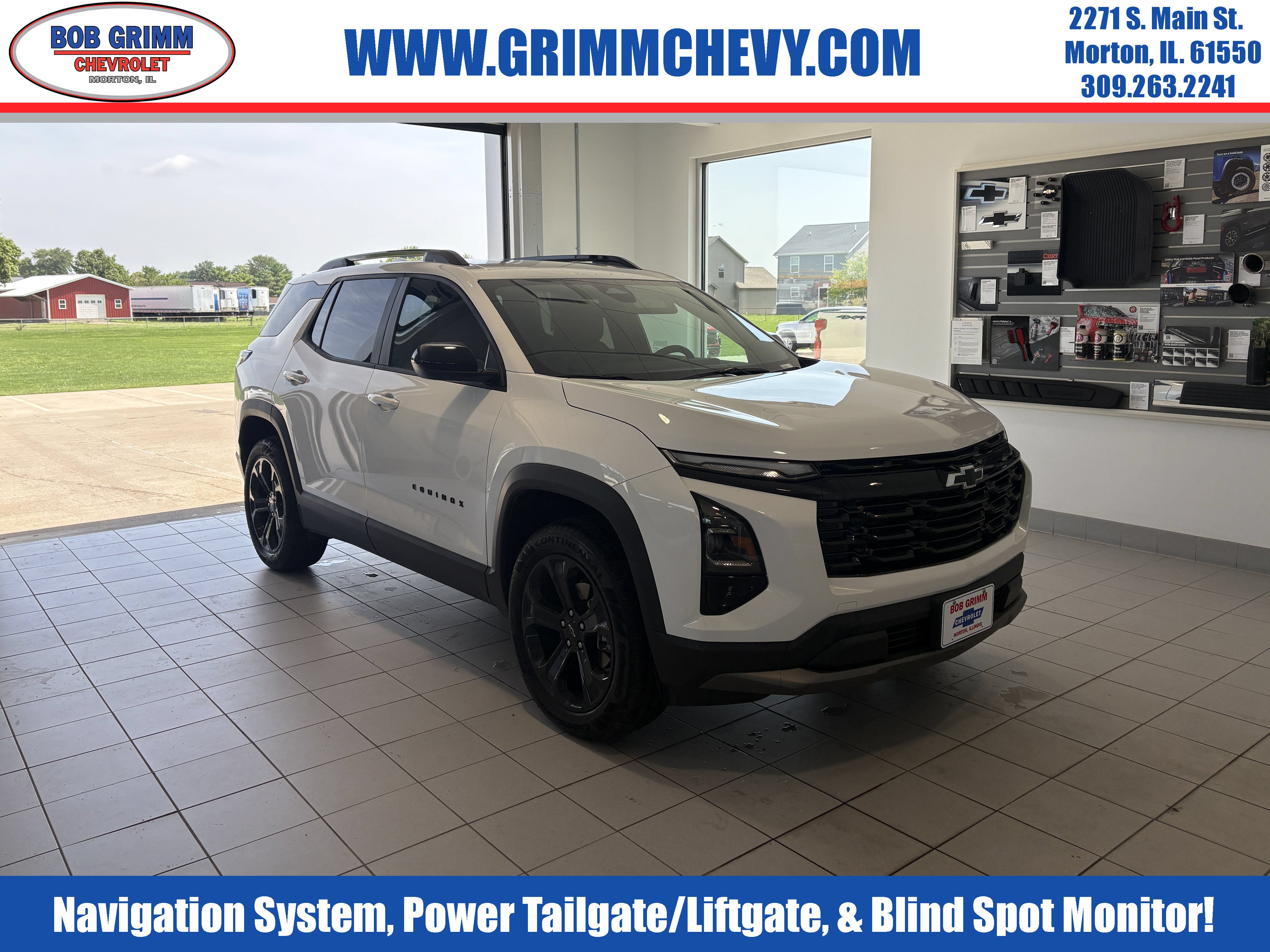 2026 Chevrolet Equinox LT in Summit White — front three-quarter view