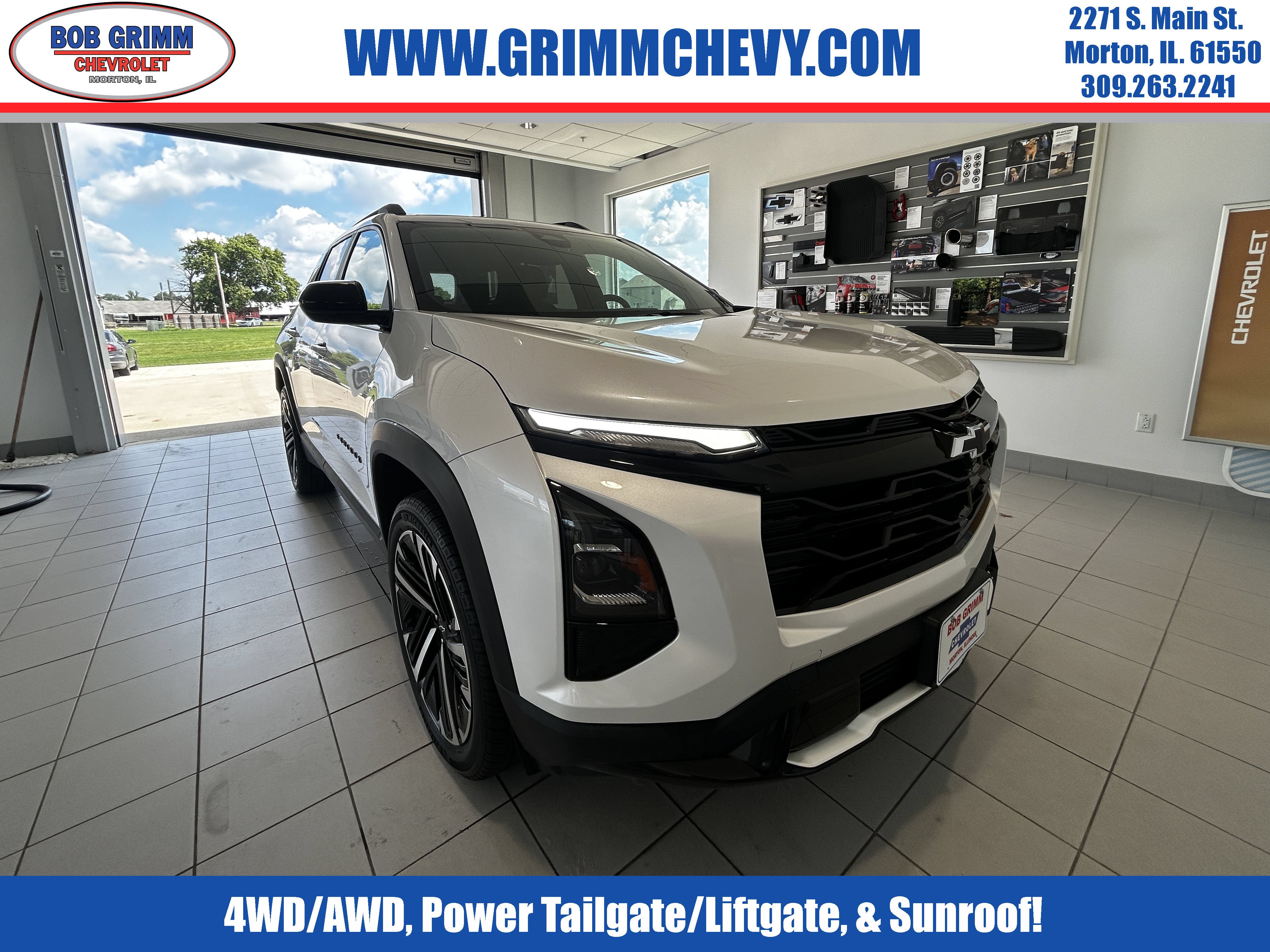 2025 Chevrolet Equinox RS in Iridescent Pearl Tricoat — front three-quarter view