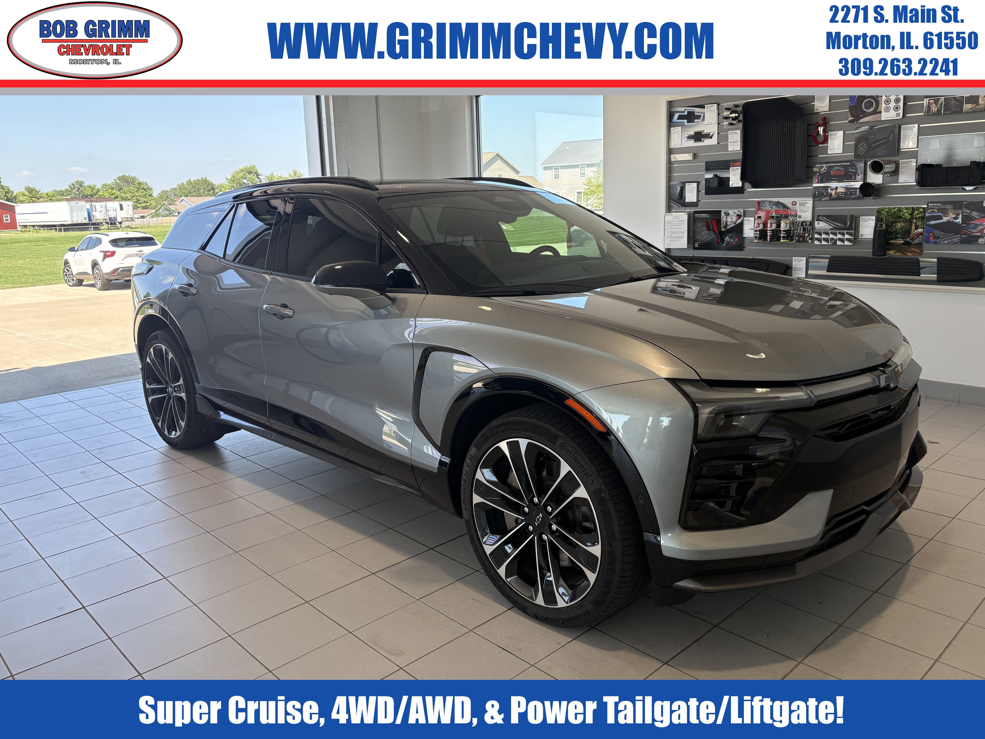 2025 Chevrolet Blazer EV SS in Sterling Gray Metallic — front three-quarter view